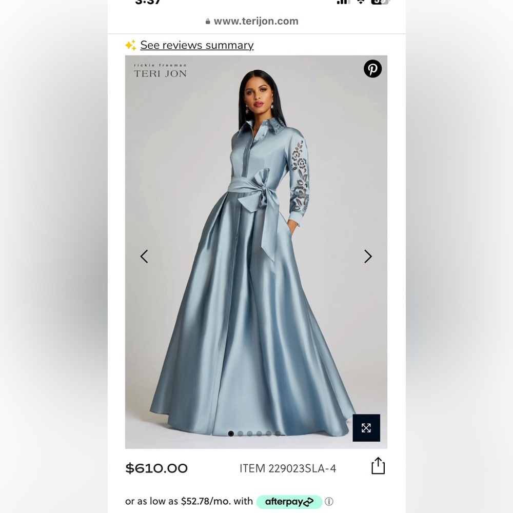 Teri Jon Formal Gown, Mother of Bride Dress Size 14 Unaltered,  LIKE NEW